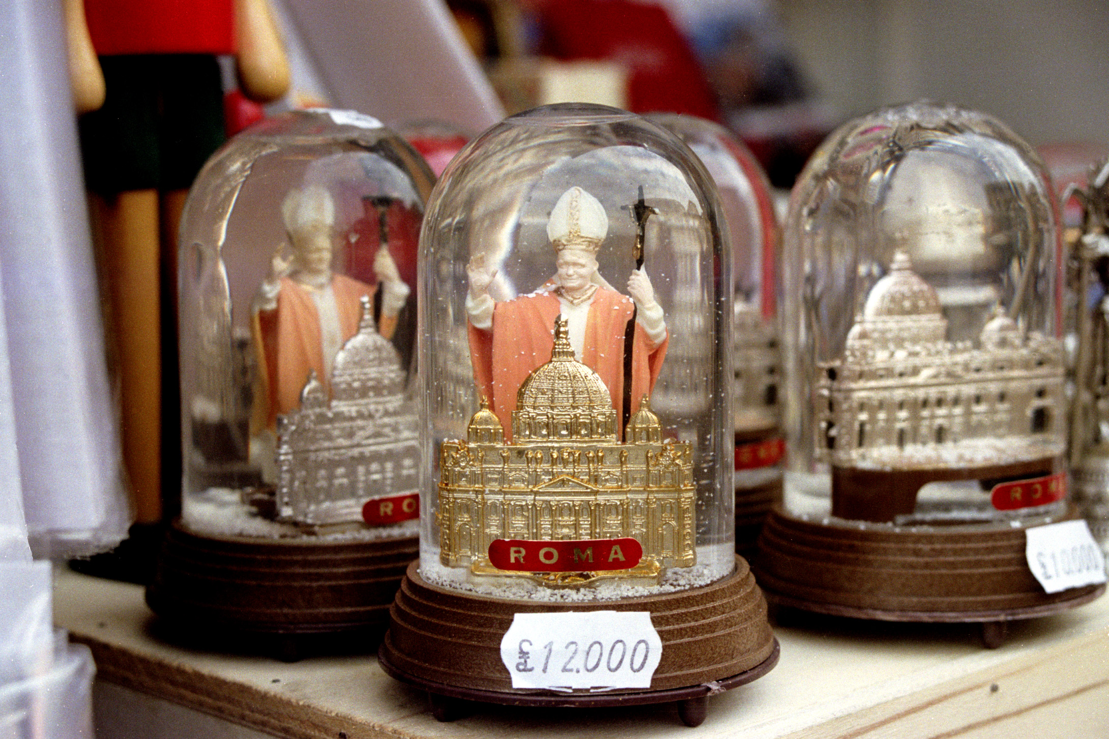 Pope John Paul and some Snow globes